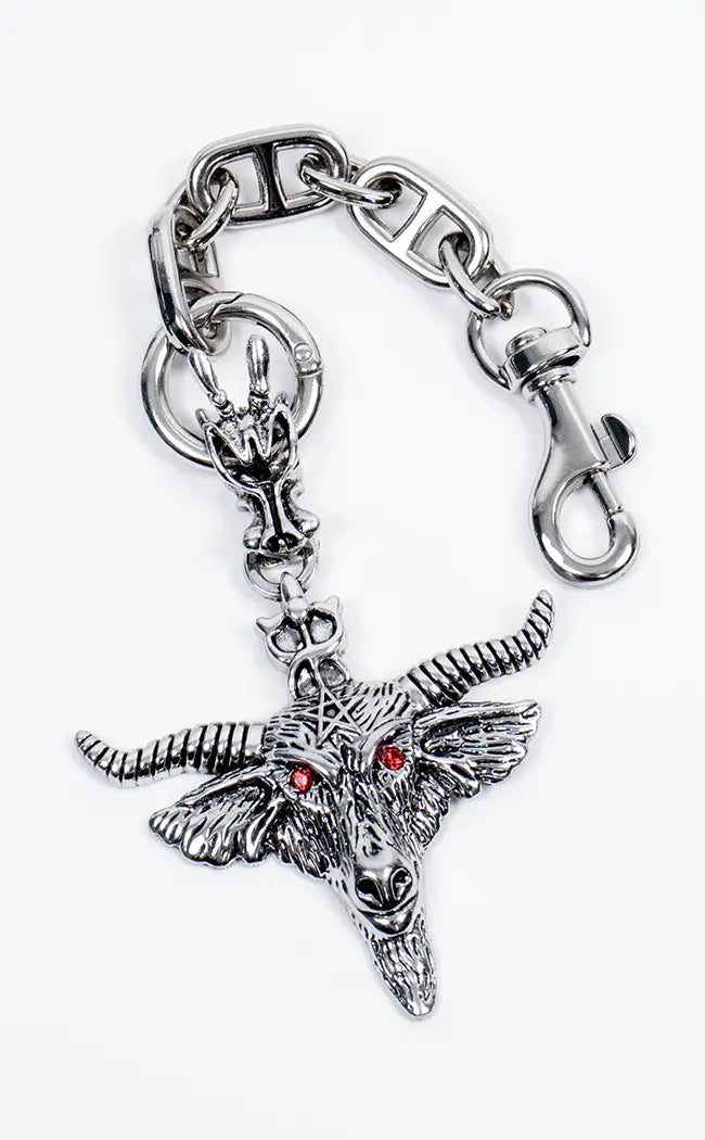 Left Hand Path Key / Belt Chain | Stainless Steel | Gothic Jewellery