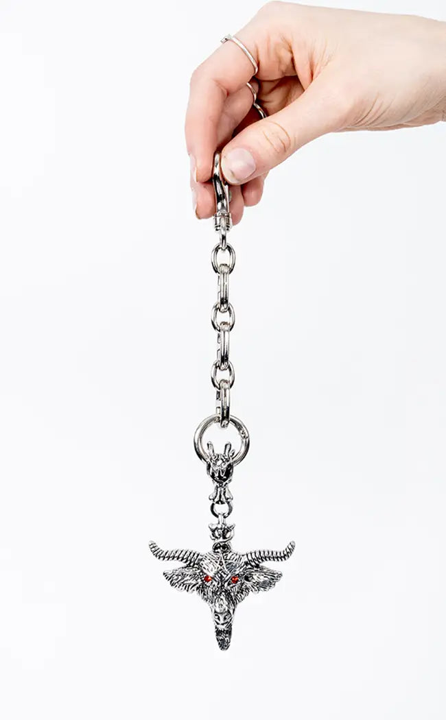 Left Hand Path Key / Belt Chain | Stainless Steel | Gothic Jewellery
