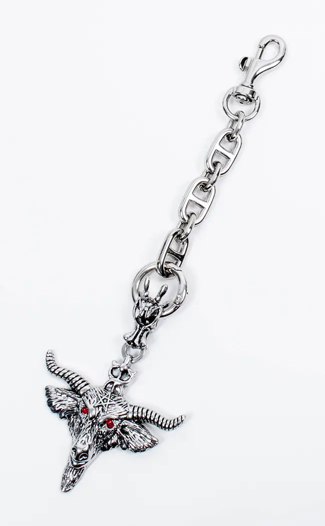 Left Hand Path Key / Belt Chain | Stainless Steel | Gothic Jewellery