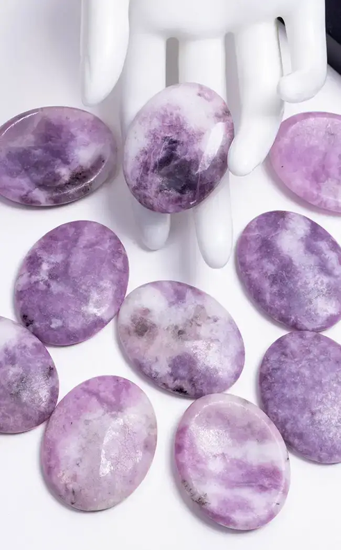 Lepidolite Worry Stone-Crystals-Tragic Beautiful