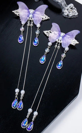 Lepidoptera Hair Clip Set-Gothic Jewellery-Tragic Beautiful