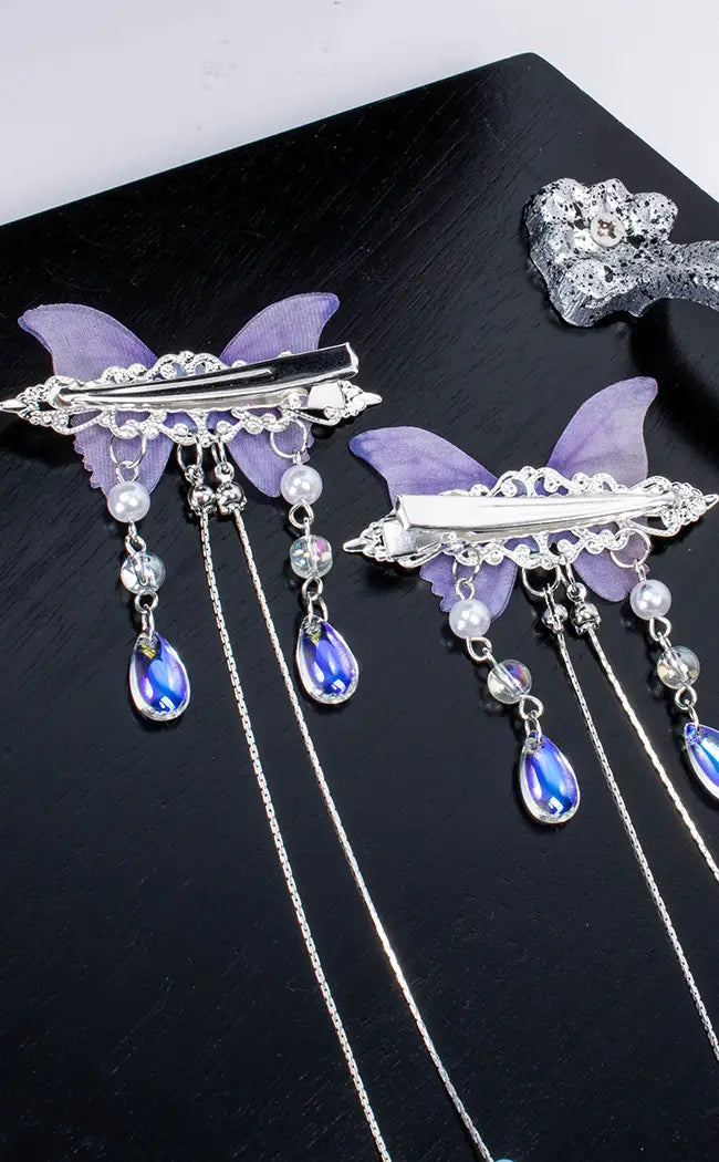 Lepidoptera Hair Clip Set-Gothic Jewellery-Tragic Beautiful
