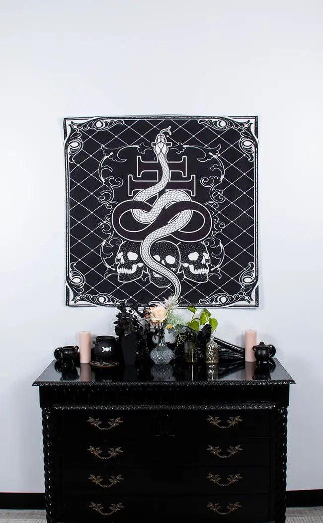 Lilith Tapestry Throw-Altar Cloths-Tragic Beautiful