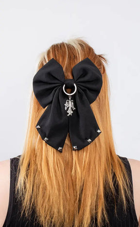 Live Deliciously Baphomet Bow Hair Clip