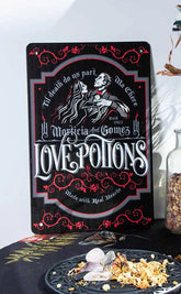 Love Potions Tin Sign-Drop Dead Gorgeous-Tragic Beautiful