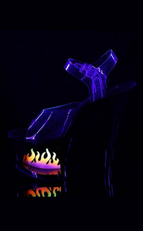 MOON-708 Black Flame Heels-Pleaser-Tragic Beautiful
