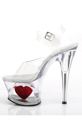 MOON-708HRS Clear Red Heart Heels-Pleaser-Tragic Beautiful