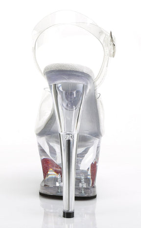 MOON-708HRS Clear Red Heart Heels-Pleaser-Tragic Beautiful