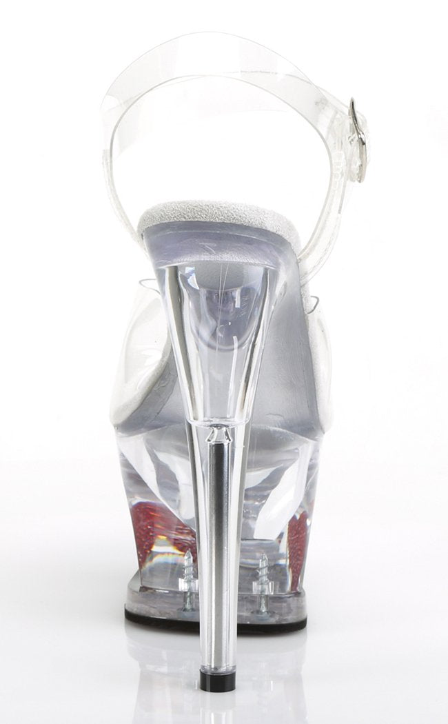 MOON-708HRS Clear Red Heart Heels-Pleaser-Tragic Beautiful