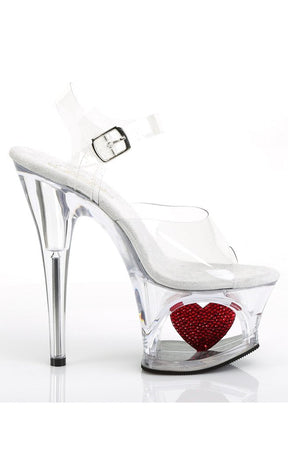 MOON-708HRS Clear Red Heart Heels-Pleaser-Tragic Beautiful