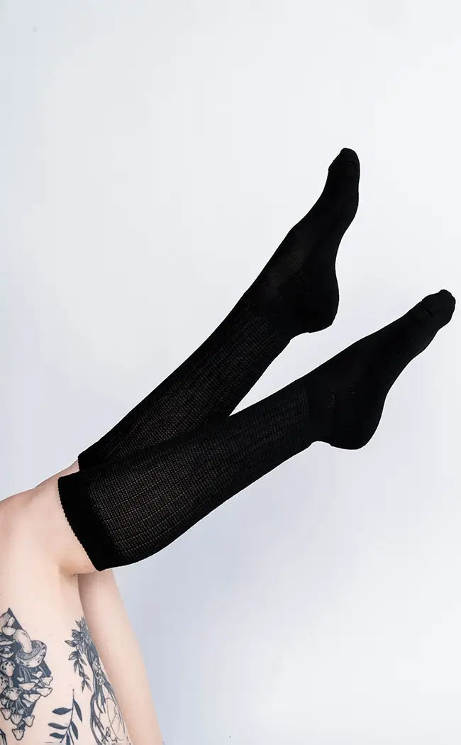 Macbeth Knee High Socks | Black