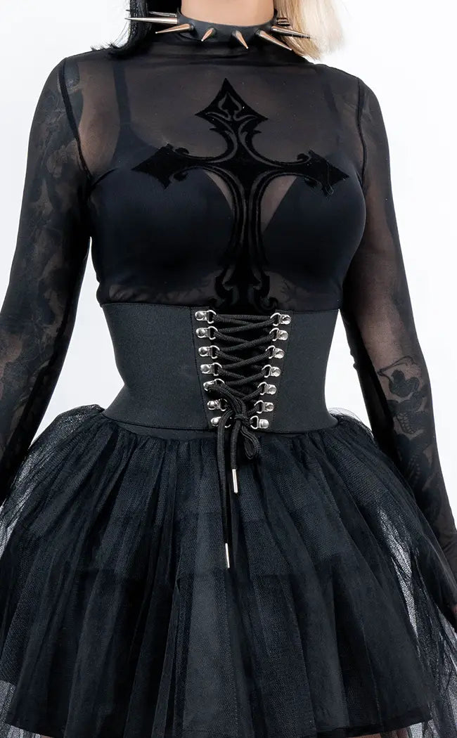 Malediction Mesh Top | Punk Rave Australia | Summer Goth Fashion