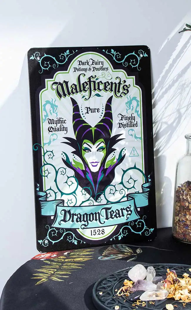 Maleficent's Dragon Tears Metal Sign-Drop Dead Gorgeous-Tragic Beautiful