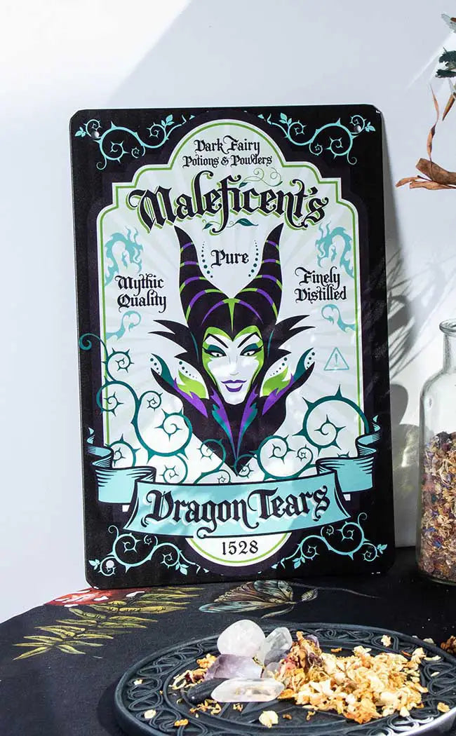 Maleficent's Dragon Tears Metal Sign-Drop Dead Gorgeous-Tragic Beautiful