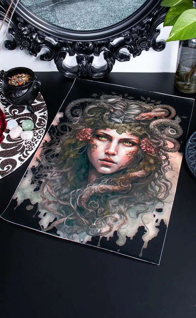 Medusa Was A Victim A3 Canvas Print-Gothic Gifts-Tragic Beautiful