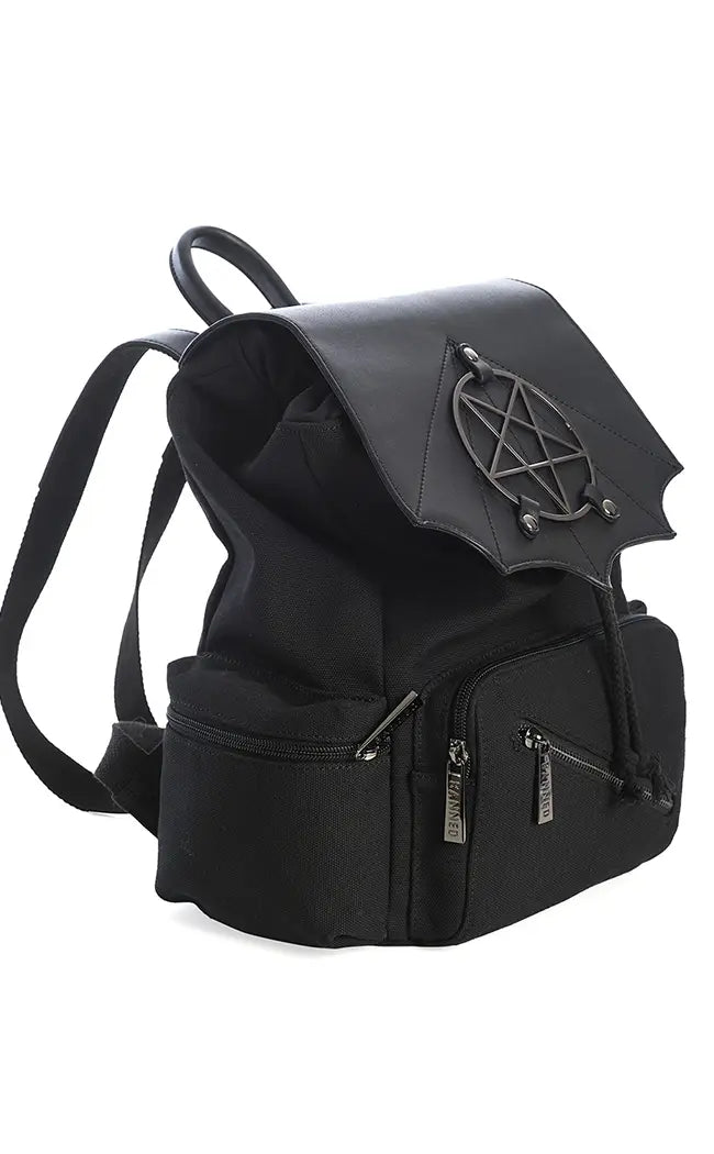 Moloch Pentagram Backpack-Banned Apparel-Tragic Beautiful