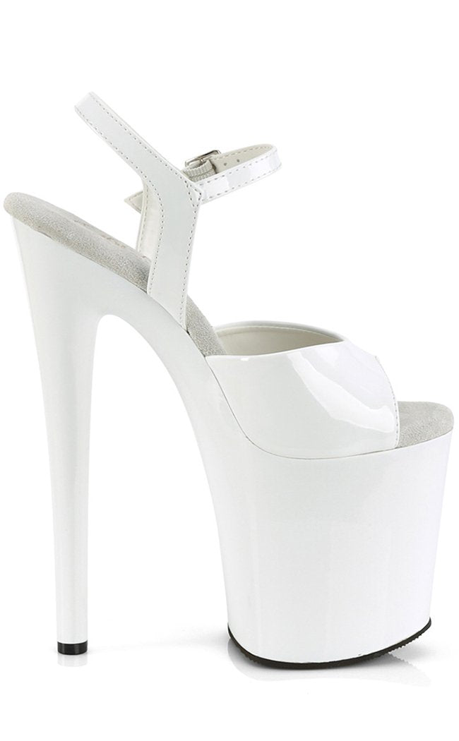 NAUGHTY-809 White Patent Heels-Pleaser-Tragic Beautiful