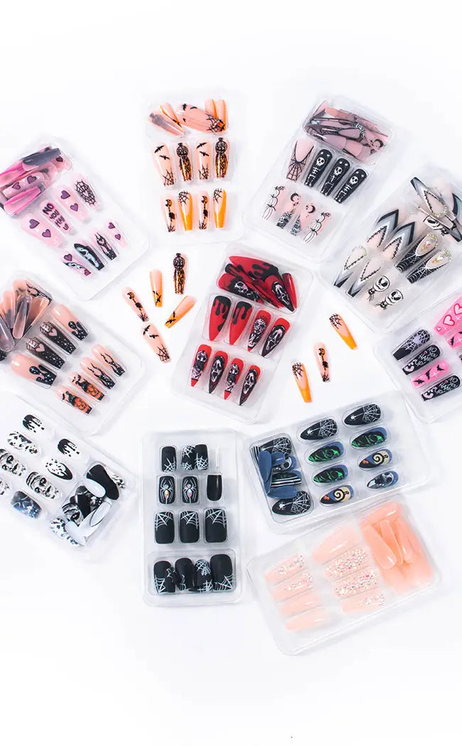 Dramatic Nails Set Nail Set | Scarecrow | Gothic Fake Nails & Beauty Australia