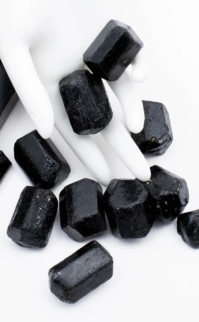 Natural Alluvial Black Tourmaline | Schorl-Crystals-Tragic Beautiful