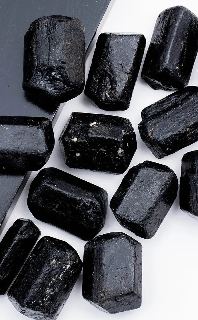 Natural Alluvial Black Tourmaline | Schorl-Crystals-Tragic Beautiful