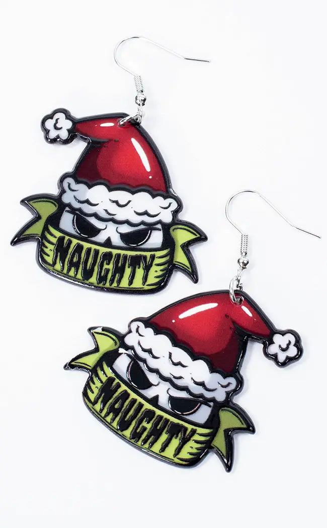 Naughty Christmas Earrings-Gothic Jewellery-Tragic Beautiful