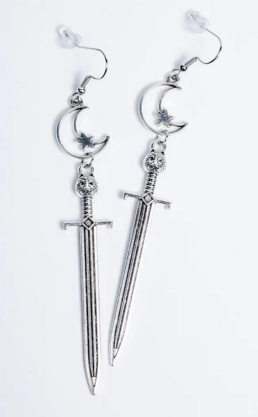 Nine Knives Earrings-Gothic Jewellery-Tragic Beautiful