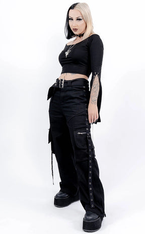 Punk Rave Australia | No Mercy Black Cargo Bondage Pants Punk Rave Australia | No Mercy Black Cargo Bondage Pants