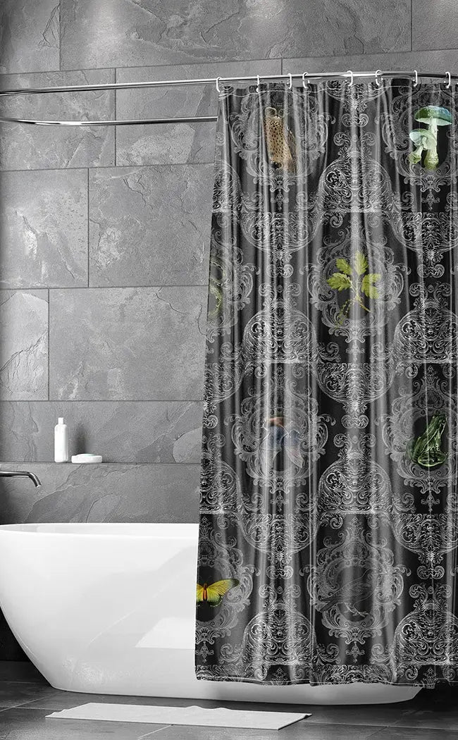 Noir Grimoire Shower Curtain & Bath Mat Set