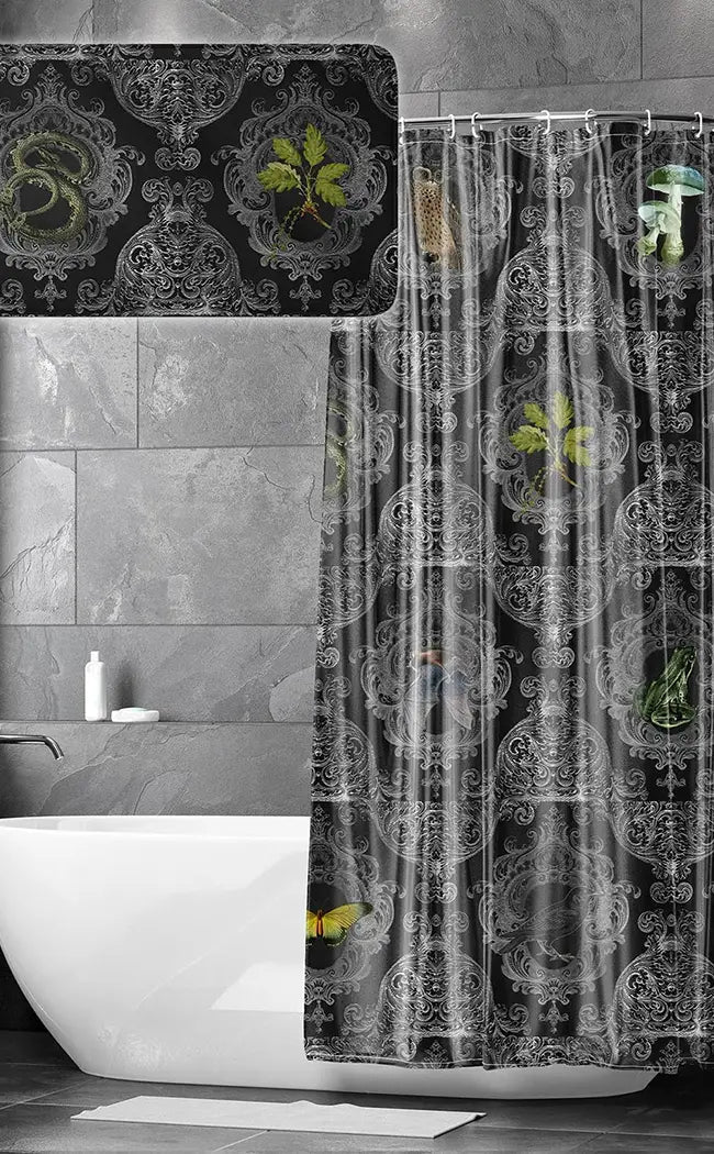 Noir Grimoire Shower Curtain & Bath Mat Set