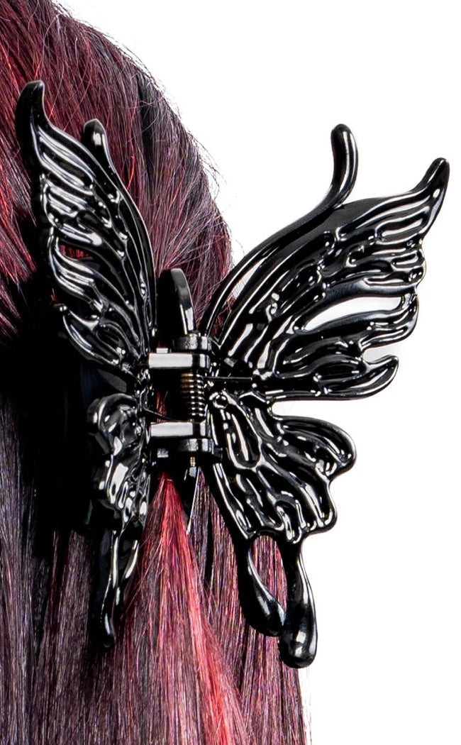 Noir Papillon Hair Claw Clip
