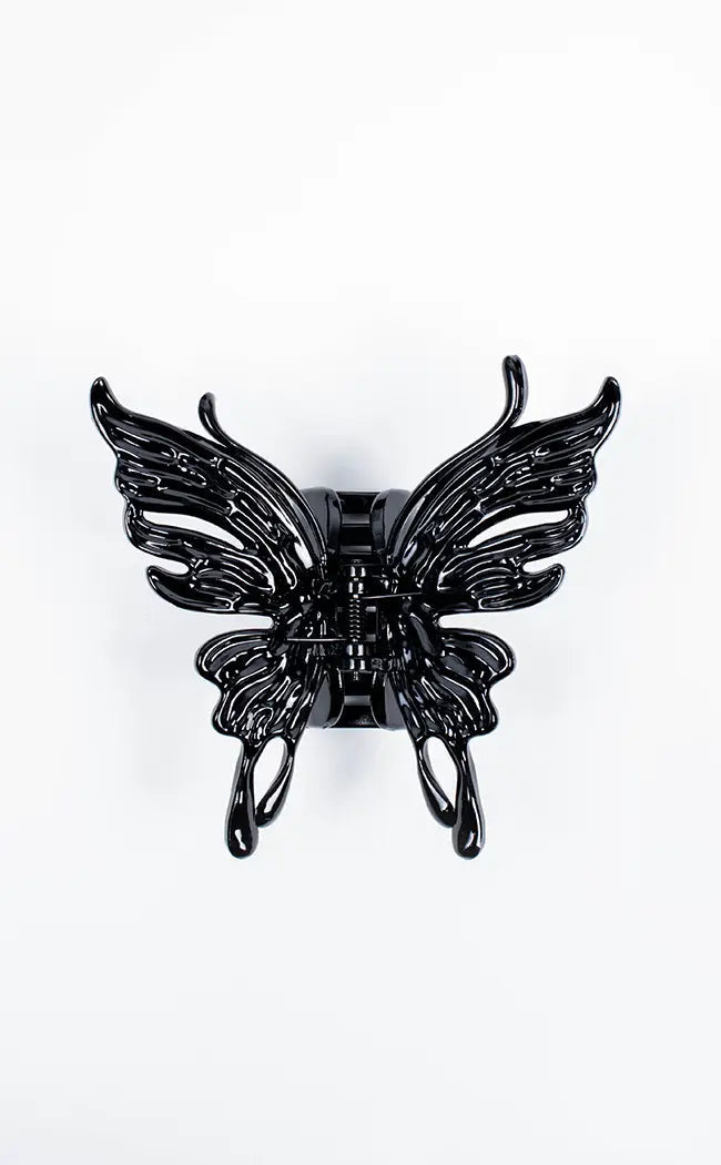 Noir Papillon Hair Claw Clip-Gothic Jewellery-Tragic Beautiful