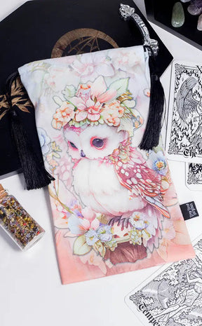 Peach The Owl Velvet Tarot Bag-Drop Dead Gorgeous-Tragic Beautiful