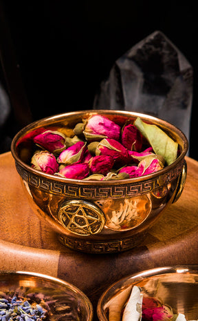 Pentacle Copper Altar Bowl