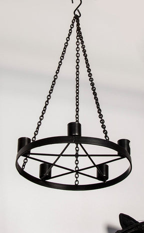 Pentacle Hanging Taper Candle Holder-Candles-Tragic Beautiful