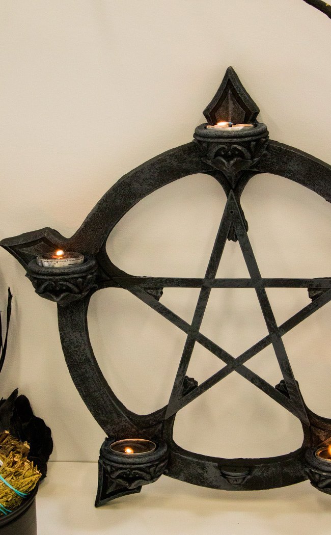 Pentagram Candle Wall Hanging-Candles-Tragic Beautiful