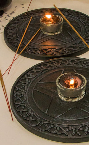 Pentagram Incense & Tealight Holder-Incense-Tragic Beautiful