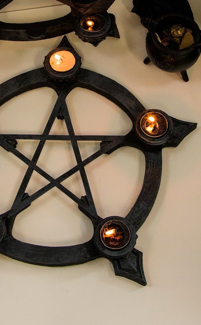 Pentagram Tealight Centrepiece-Nemesis Now-Tragic Beautiful