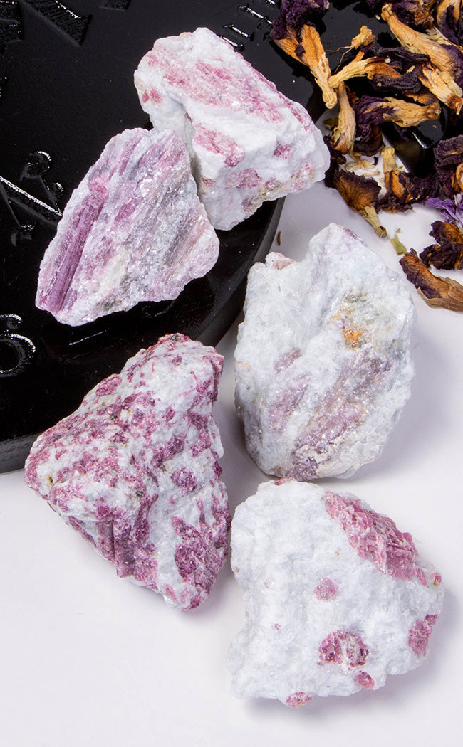 Pink Tourmaline Clusters-Crystals-Tragic Beautiful