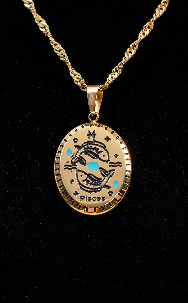 Pisces Necklace | 18K Gold