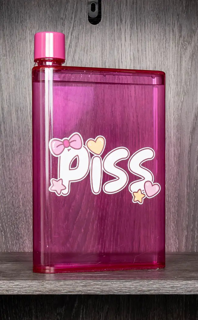 Piss Slimline Water Bottle | Pink