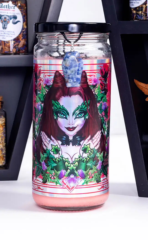 Poison Ivy Coffin Candle with Pendant-Drop Dead Gorgeous-Tragic Beautiful