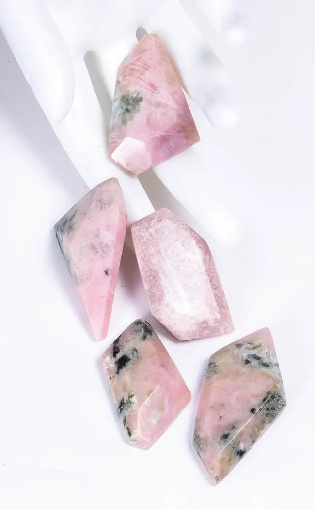 Polished Pink Moonstone Cabochons-Crystals-Tragic Beautiful