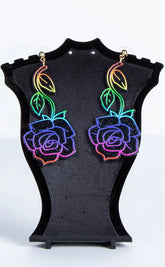 Proud Rose Rainbow Earrings-Burn Book Inc-Tragic Beautiful