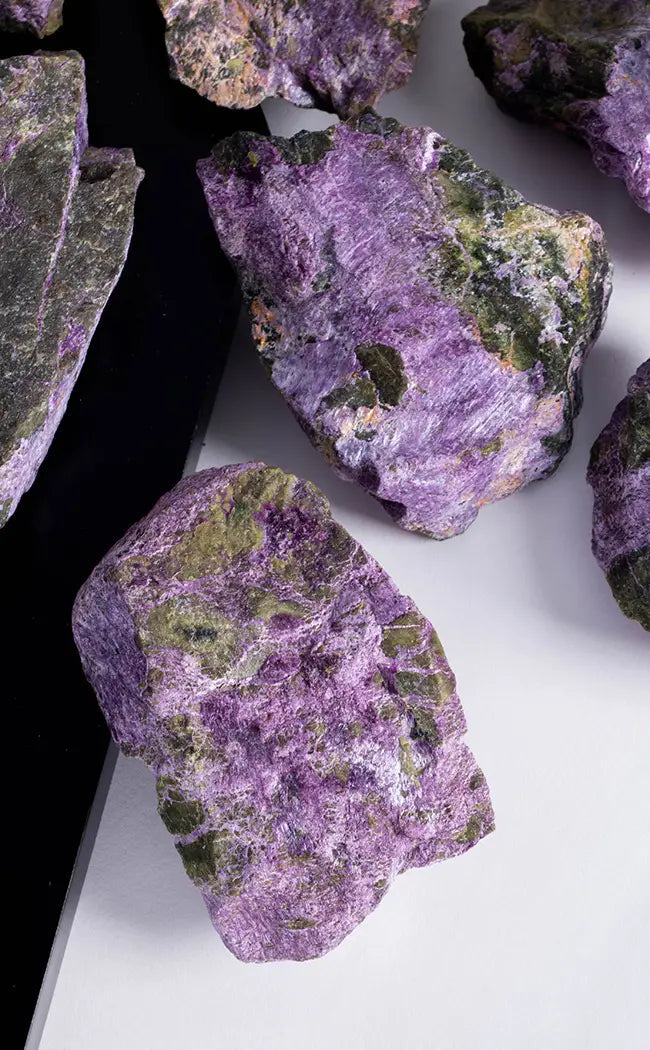 Purple Stitchite & Serpentine | Atlantisite | Rare-Crystals-Tragic Beautiful