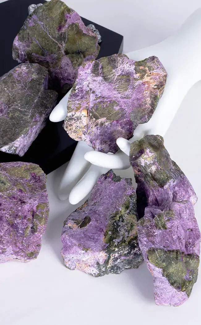 Purple Stitchite & Serpentine | Atlantisite | Rare-Crystals-Tragic Beautiful
