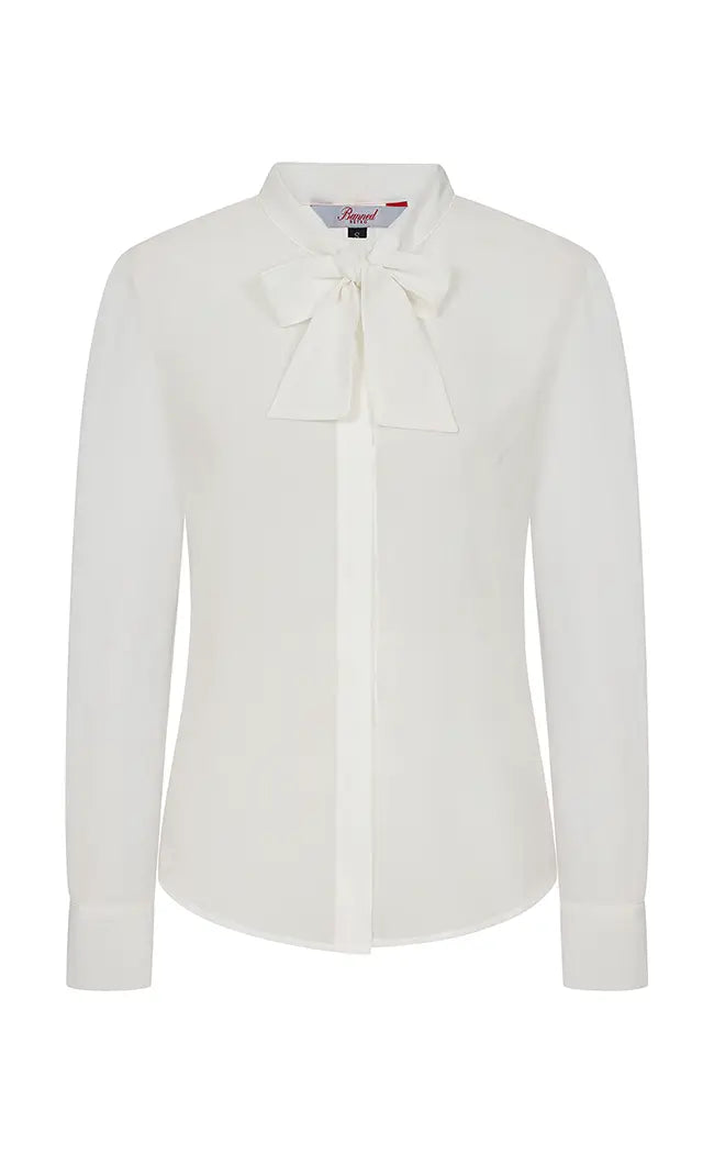 Pussybow Please Blouse | White