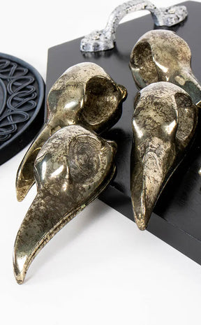 Pyrite Raven Skulls | XL-Crystals-Tragic Beautiful