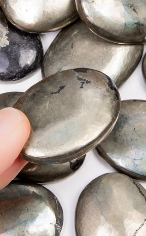 Pyrite Worry Stone-Crystals-Tragic Beautiful