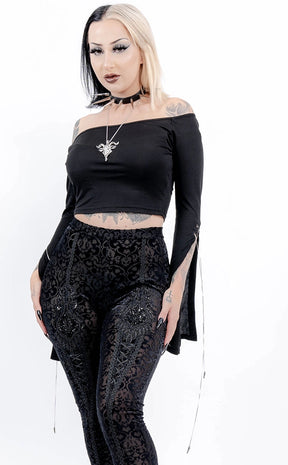 Quaintrelle Off Shoulder Crop Top-Punk Rave-Tragic Beautiful