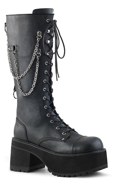 Demonia RANGER-303 Black Knee High Boots | Gothic Shoes Australia